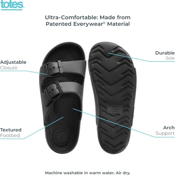 Women's Everywear Lightweight Waterproof Adjustable Double Buckle Slide Sandal - Picture 2 of 6